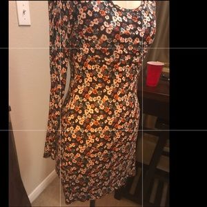H&M FLORAL LONG SLEEVE DRESS